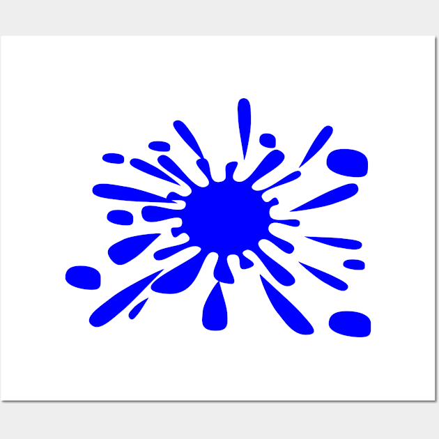 Splat - Brighter Blue Wall Art by Boo Face Designs